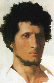 Jean-Leon Gerome : Head of a Peasant of the Roman Campagna